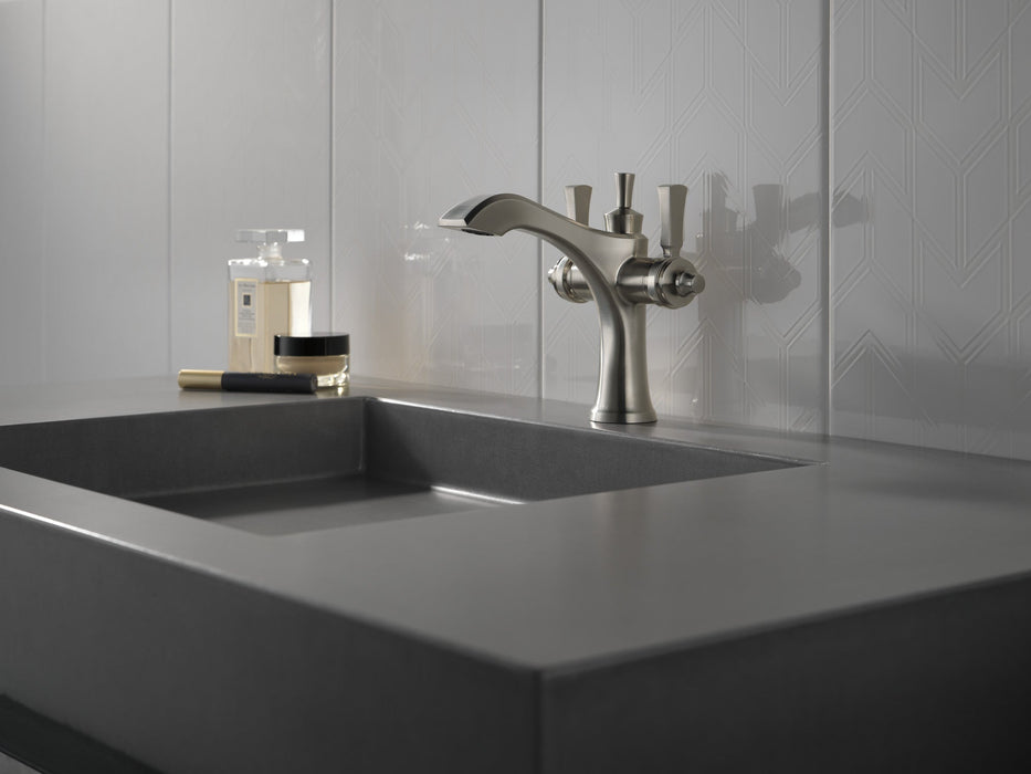 Delta Dorval 856 Two Handle Single Hole Monoblock Bathroom Faucet, stainless - view 2