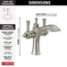 Delta Dorval 856 Two Handle Single Hole Monoblock Bathroom Faucet, stainless - view 4