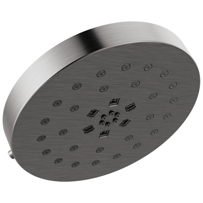 Delta Universal Showering Components 52488 H2Okinetic 4-Setting Shower Head with Ultrasoak, lumicoat black stainless