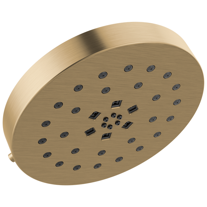 Delta Universal Showering Components 52488 H2Okinetic 4-Setting Shower Head with Ultrasoak, lumicoat champagne bronze