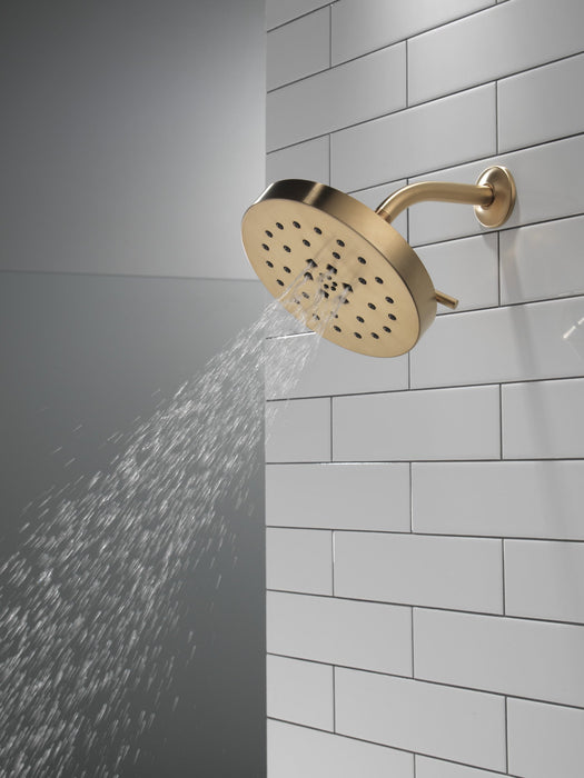 Delta Universal Showering Components 52488 H2Okinetic 4-Setting Shower Head with Ultrasoak, lumicoat champagne bronze -...
