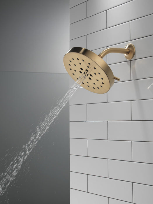 Delta Universal Showering Components 52488 H2Okinetic 4-Setting Shower Head with Ultrasoak, lumicoat champagne bronze -...