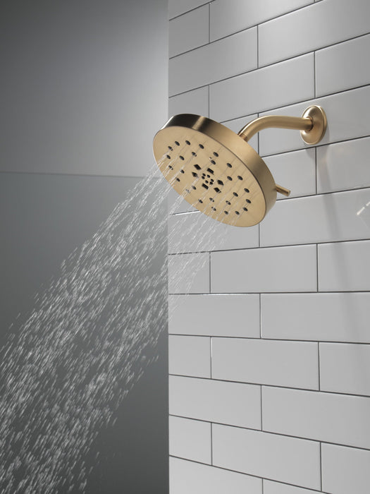 Delta Universal Showering Components 52488 H2Okinetic 4-Setting Shower Head with Ultrasoak, lumicoat champagne bronze -...