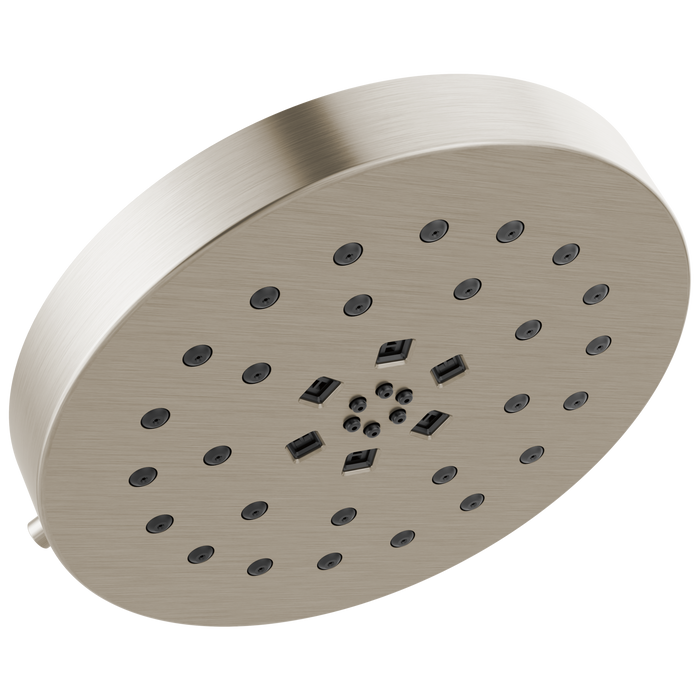 Delta Universal Showering Components 52488 H2Okinetic 4-Setting Shower Head with Ultrasoak, lumicoat stainless