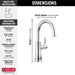 Delta 1960 Traditional Beverage Faucet, chrome - view 2