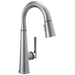 Delta Emmeline 9982 Single Handle Pull-Down Bar/Prep Faucet, lumicoat arctic stainless