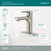 Peerless Flute P1513LF Single Top Handle Lavatory Faucet, brushed nickel - view 4