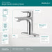 Peerless Flute P1513LF Single Top Handle Lavatory Faucet, chrome - view 3