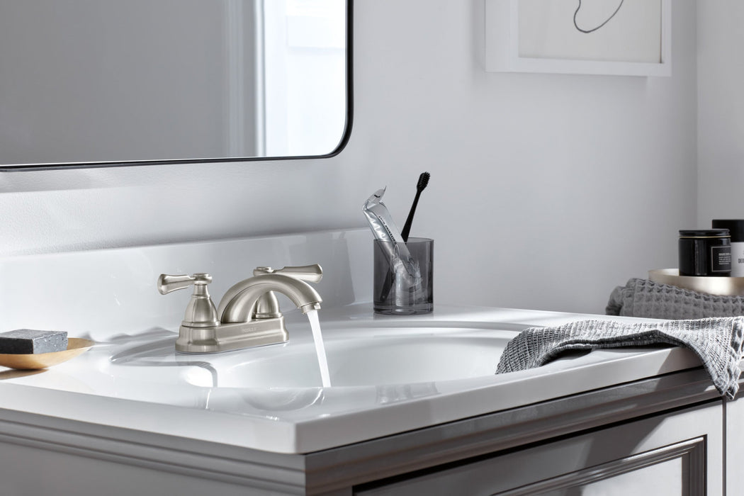 Peerless Elmhurst P2465LF Two-Handle Centerset Bath Faucet, brushed nickel - view 2