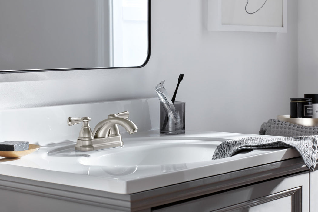 Peerless Elmhurst P2465LF Two-Handle Centerset Bath Faucet, brushed nickel - view 3