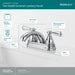 Peerless Elmhurst P2465LF Two-Handle Centerset Bath Faucet, chrome - view 5