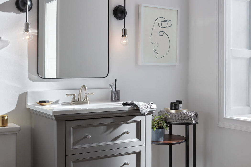Peerless Elmhurst P2565LF Two-Handle Centerset Bath Faucet, brushed nickel - view 4