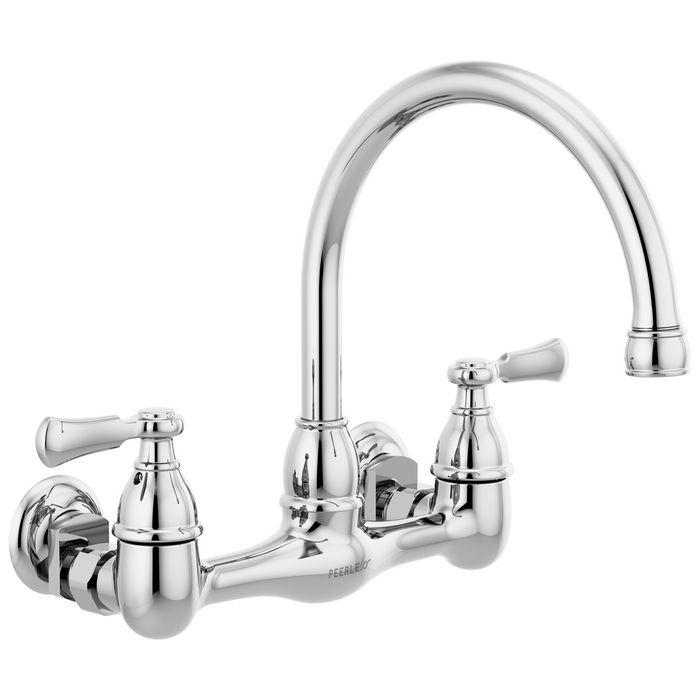 Peerless Elmhurst P2765LF Two-handle wall-mount kitchen faucet, chrome