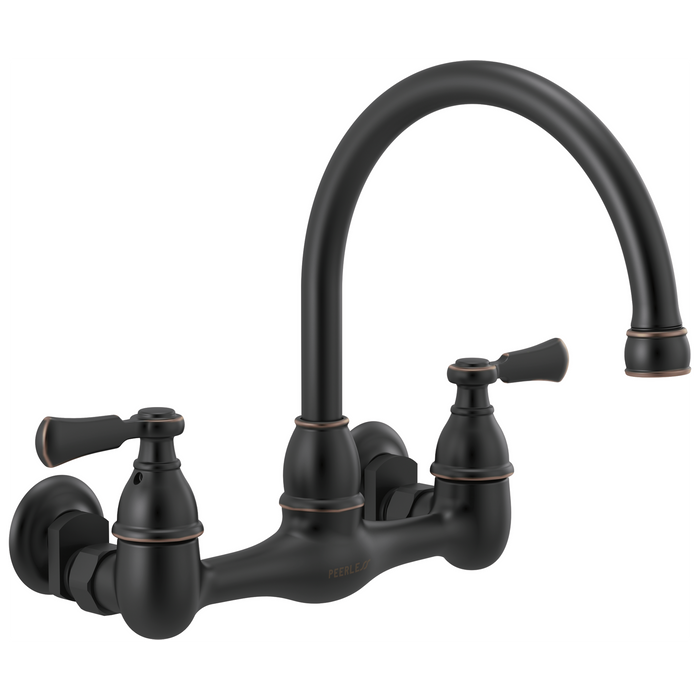 Peerless Elmhurst P2765LF Two-handle wall-mount kitchen faucet, oil rubbed bronze