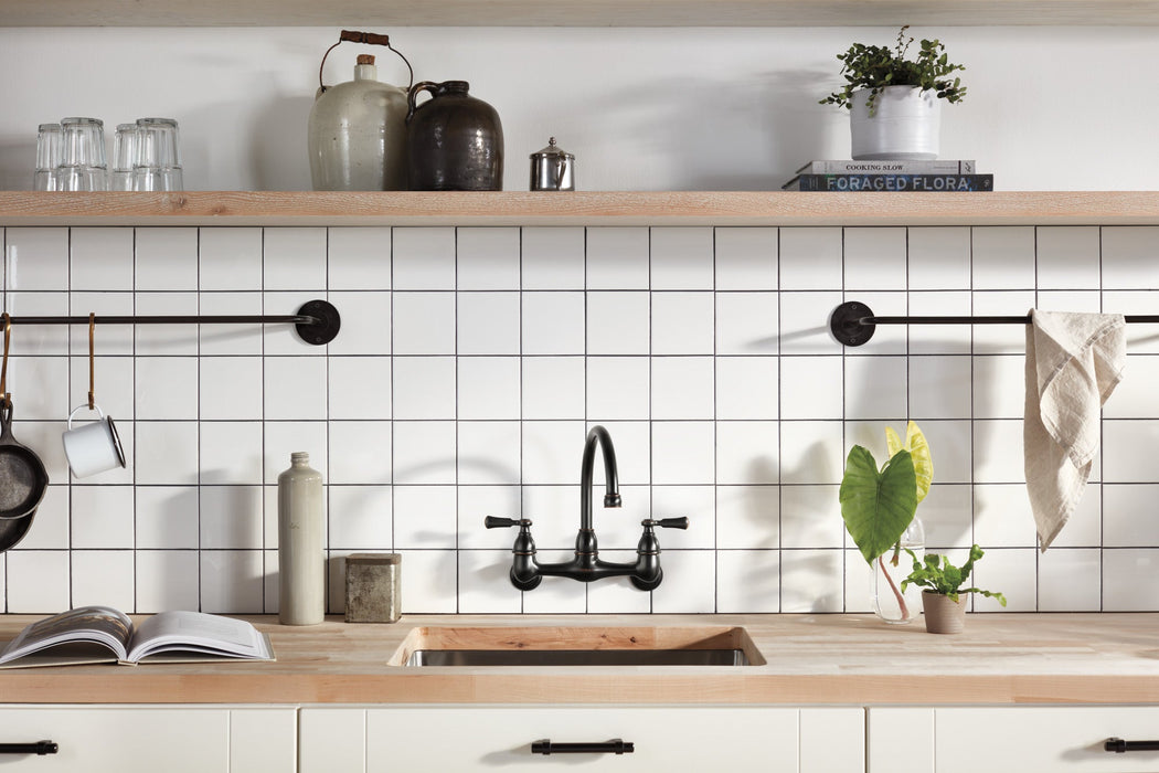 Peerless Elmhurst P2765LF Two-handle wall-mount kitchen faucet, oil rubbed bronze - view 4