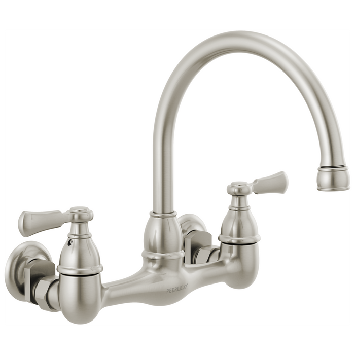 Peerless Elmhurst P2765LF Two-handle wall-mount kitchen faucet, stainless