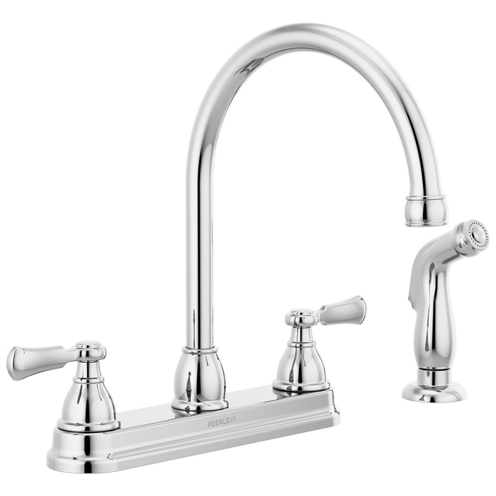 Peerless Elmhurst P2865LF Two-Handle Kitchen Faucet with Spray, chrome