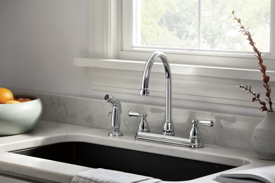 Peerless Elmhurst P2865LF Two-Handle Kitchen Faucet with Spray, chrome - view 4