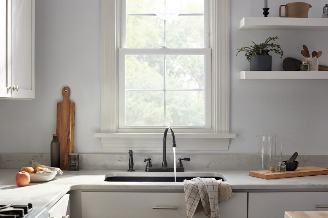 Peerless Elmhurst P2865LF Two-Handle Kitchen Faucet with Spray, oil rubbed bronze - view 4