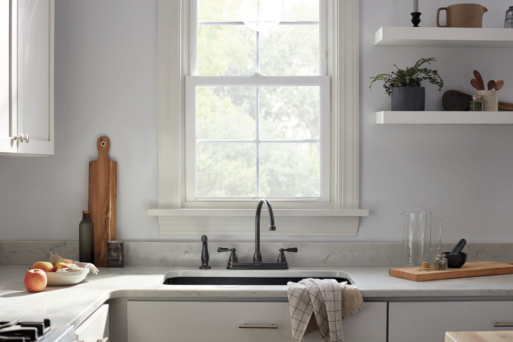 Peerless Elmhurst P2865LF Two-Handle Kitchen Faucet with Spray, oil rubbed bronze - view 5