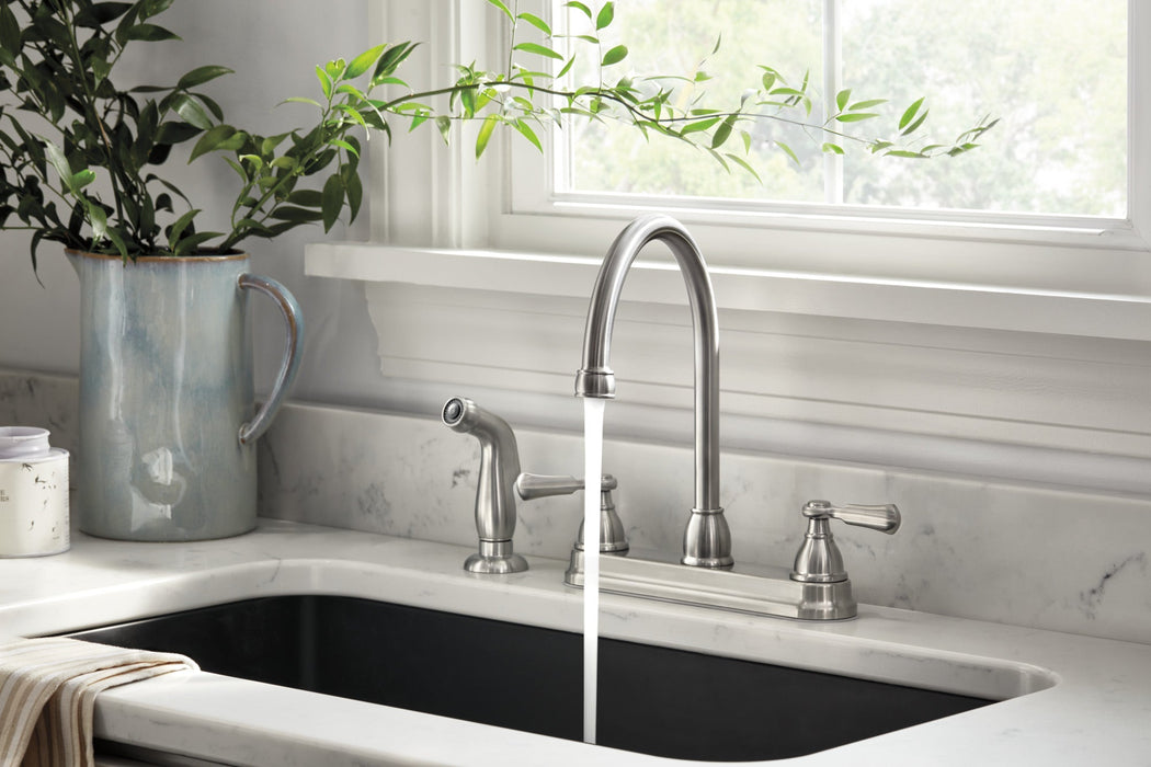Peerless Elmhurst P2865LF Two-Handle Kitchen Faucet with Spray, stainless - view 2