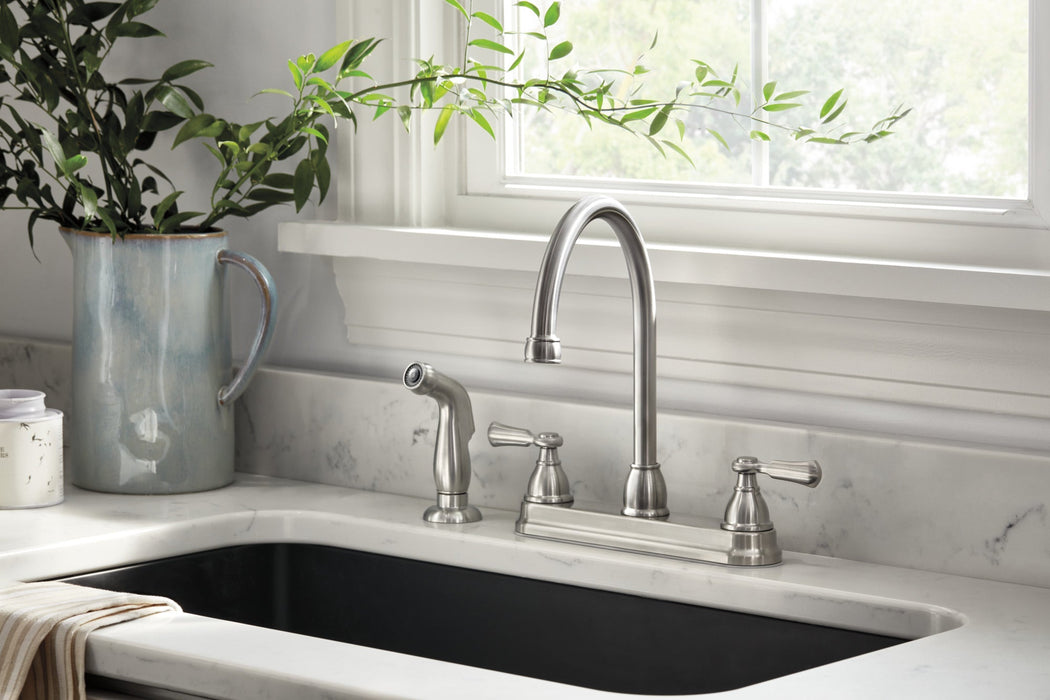 Peerless Elmhurst P2865LF Two-Handle Kitchen Faucet with Spray, stainless - view 3
