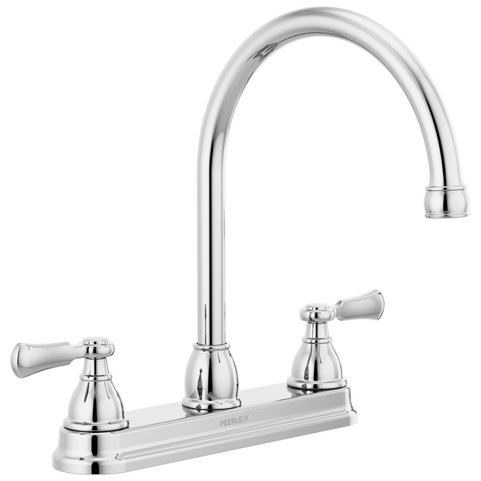 Peerless Elmhurst: Two-Handle Kitchen Faucet with Twist Aerator, chrome