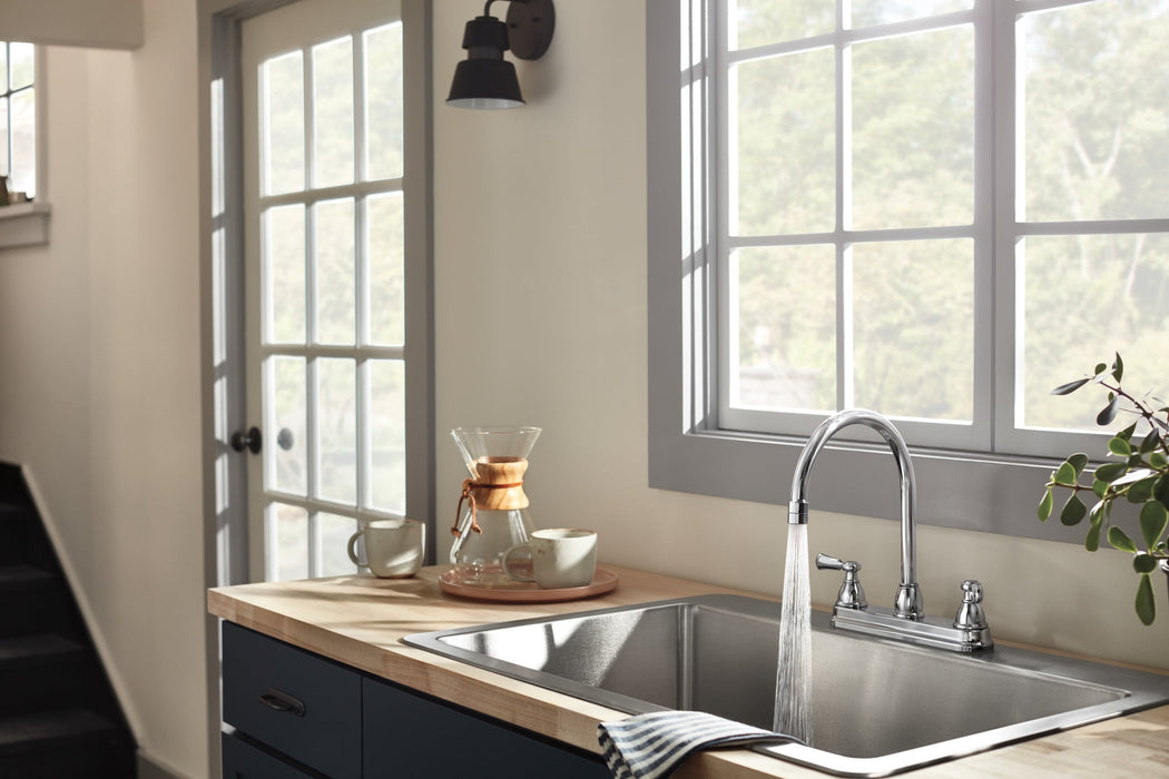 Peerless Elmhurst: Two-Handle Kitchen Faucet with Twist Aerator, chrome - view 3