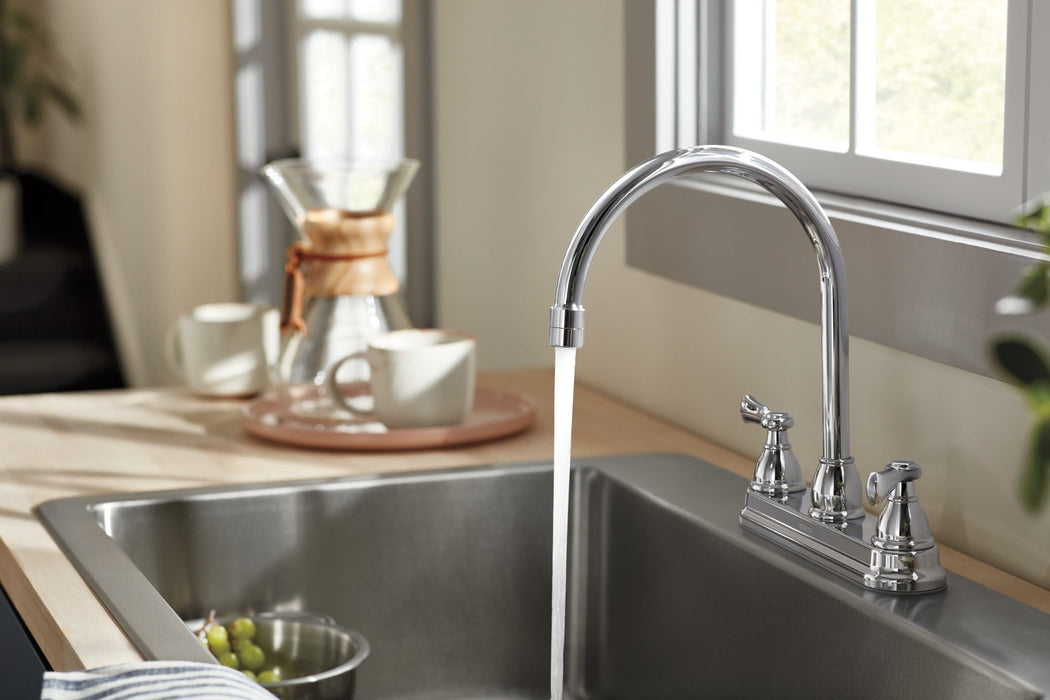 Peerless Elmhurst: Two-Handle Kitchen Faucet with Twist Aerator, chrome - view 4