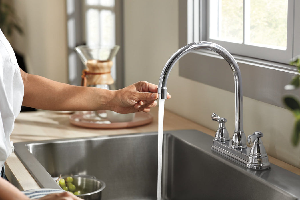 Peerless Elmhurst: Two-Handle Kitchen Faucet with Twist Aerator, chrome - view 5