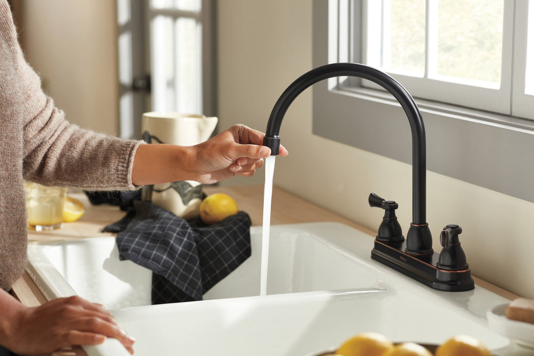 Peerless Elmhurst: Two-Handle Kitchen Faucet with Twist Aerator, oil rubbed bronze - view 2