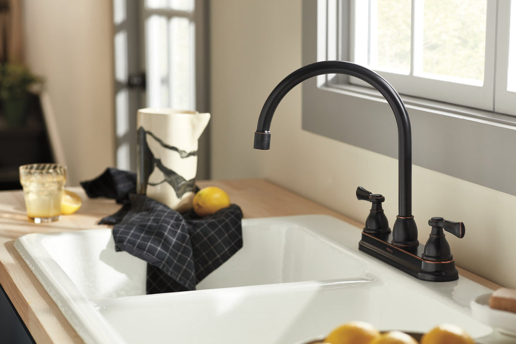 Peerless Elmhurst: Two-Handle Kitchen Faucet with Twist Aerator, oil rubbed bronze - view 4