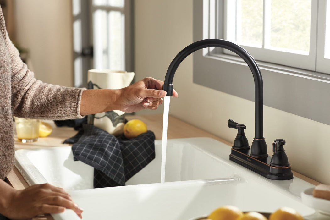 Peerless Elmhurst: Two-Handle Kitchen Faucet with Twist Aerator, oil rubbed bronze - view 5