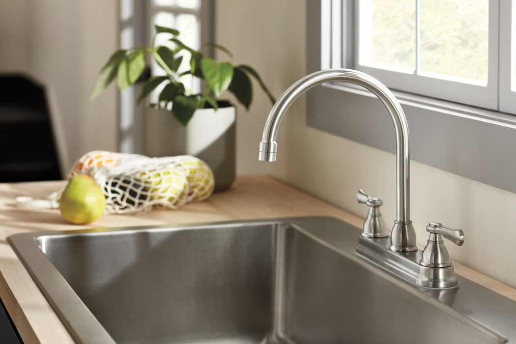 Peerless Elmhurst: Two-Handle Kitchen Faucet with Twist Aerator, stainless - view 2