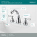 Peerless Elmhurst P3565LF Two-Handle Widespread Bath Faucet, chrome - view 5