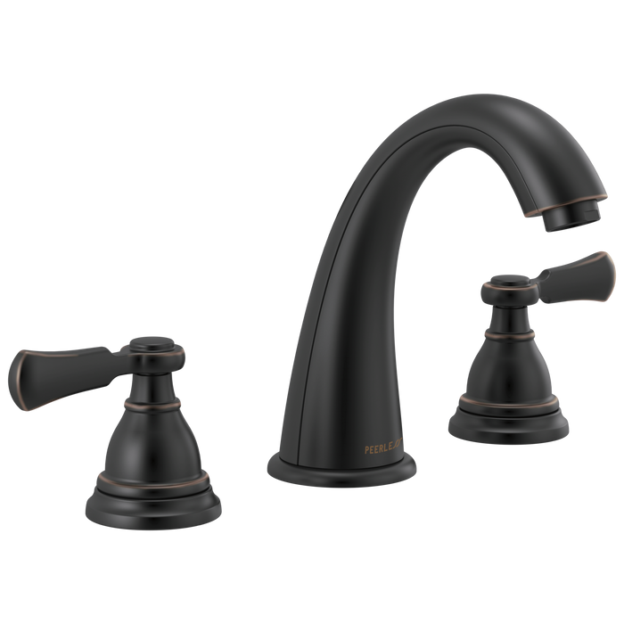 Peerless Elmhurst P3565LF Two-Handle Widespread Bath Faucet, oil rubbed bronze