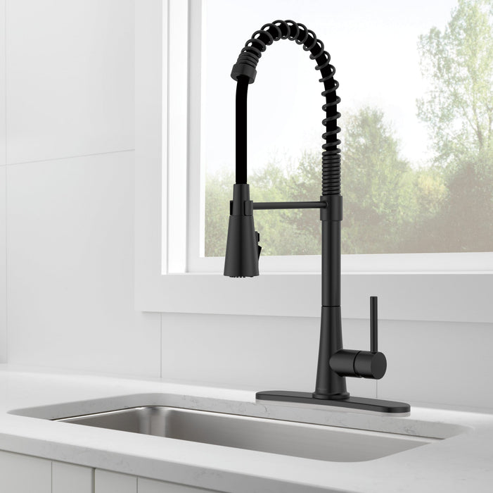 Peerless Precept P7948LF Single-Handle Commercial Style Kitchen Faucet, matte black - view 3