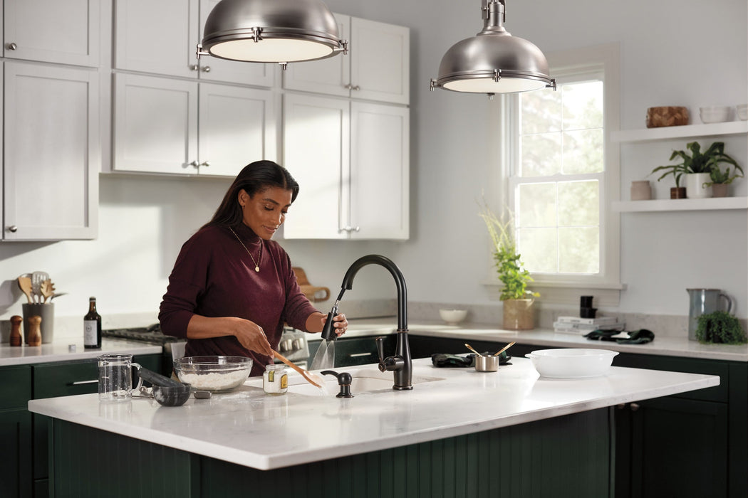 Peerless Elmhurst P7965LF Single-Handle Pull-Down Kitchen Faucet, oil rubbed bronze - view 4