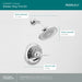 Peerless Elmhurst PTT14265 Shower only trim kit, chrome - view 3