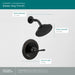 Peerless Elmhurst PTT14265 Shower only trim kit, oil rubbed bronze - view 3