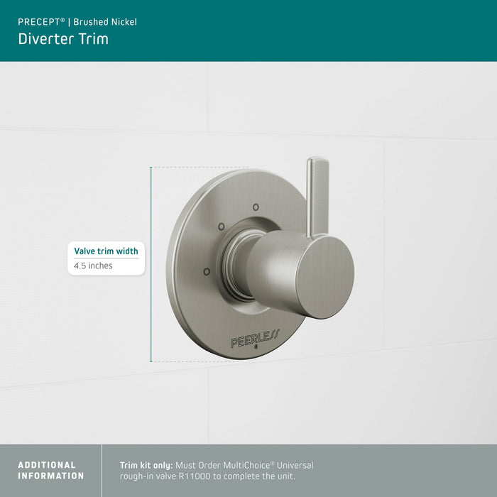 Peerless Precept PTT14347 3-Setting Diverter Trim, brushed nickel - view 2