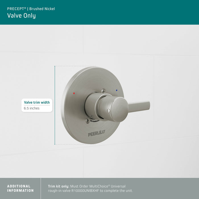 Peerless Precept PTT188762 Valve only trim, brushed nickel - view 2