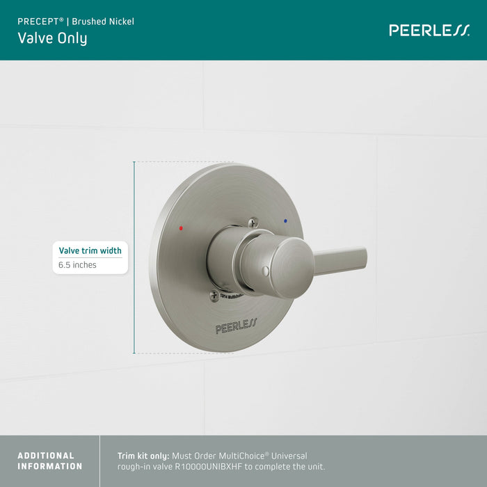 Peerless Precept PTT188762 Valve only trim, brushed nickel - view 3