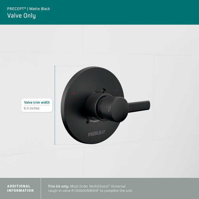 Peerless Precept PTT188762 Valve only trim, matte black - view 3