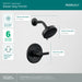 Peerless Precept PTT188782 Shower Only Trim Kit, matte black 3 - view 3
