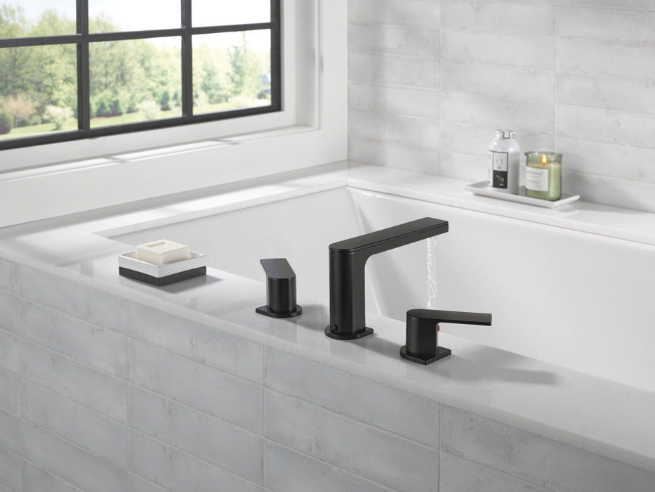 Peerless Xander PTT4319 Roman tub trim kit, matte black - view 3
