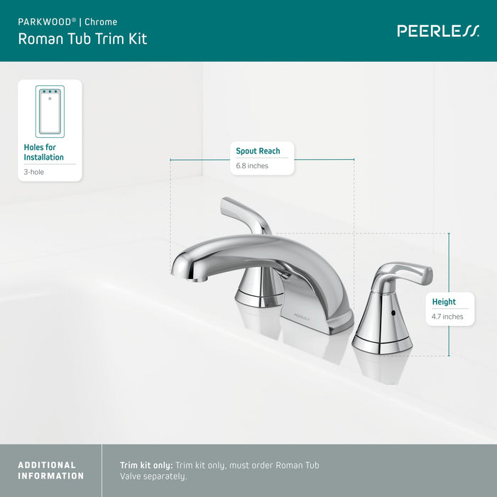 Peerless Parkwood PTT4335 Roman tub trim kit