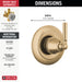 Delta Saylor T11835 3-Setting 2-Port Diverter Trim, champagne bronze - view 2