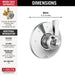 Delta Dorval T11856 3 Setting Diverter Trim, chrome - view 2
