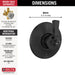 Delta Dorval T11956 6 Setting Diverter Trim, matte black - view 2